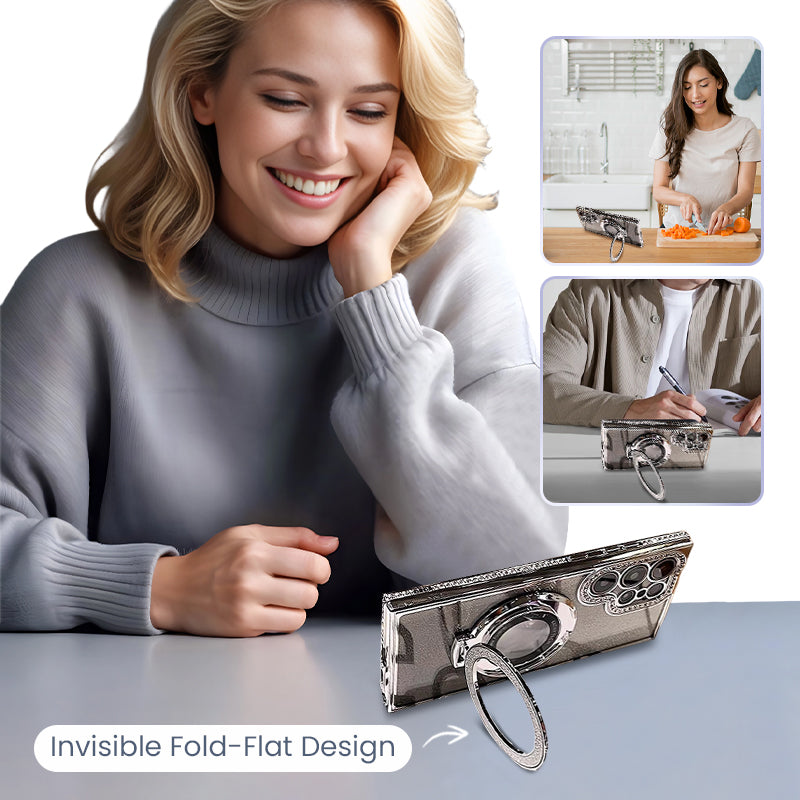 Deslumbrante Soporte Plegable Que Centellea Funda Cubierta para Samsung Serie S