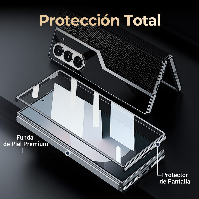 Funda de piel de becerro italiana de alta calidad para Samsung Fold Series