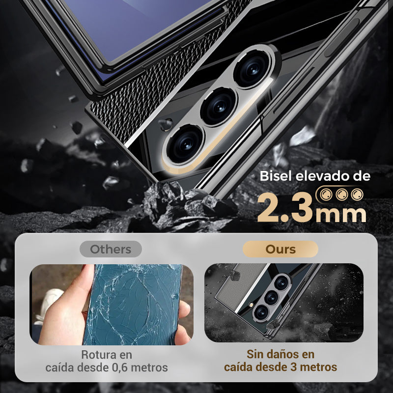 Funda de piel de becerro italiana de alta calidad para Samsung Fold Series
