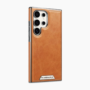 Funda de lujo con exterior de piel e interior de ante para Samsung Serie S