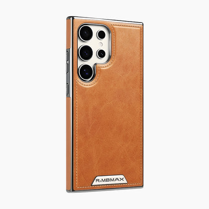 Funda de lujo con exterior de piel e interior de ante para Samsung Serie S
