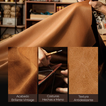 Funda de lujo con exterior de piel e interior de ante para Samsung Serie S