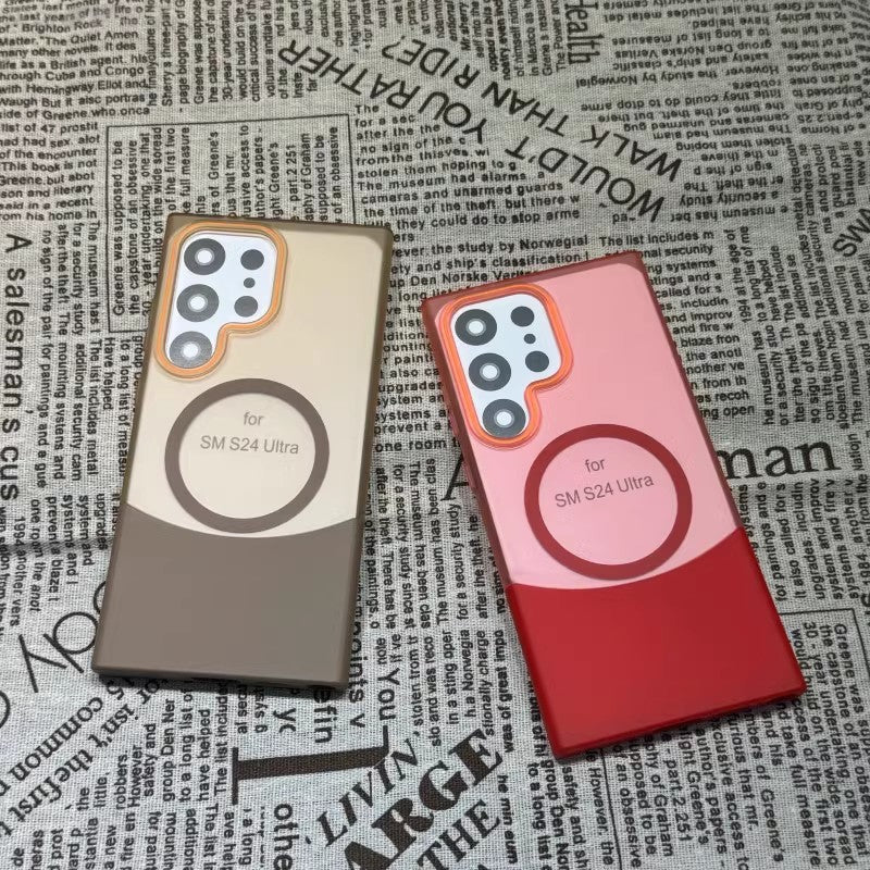 Funda magnética esmerilada bicolor para Samsung Serie S