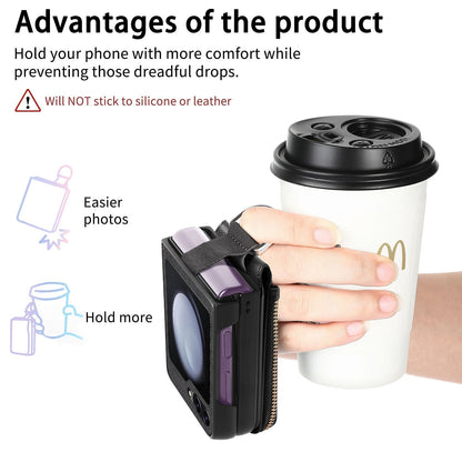 Funda con cartera y mosquetón para Samsung Flip Serie