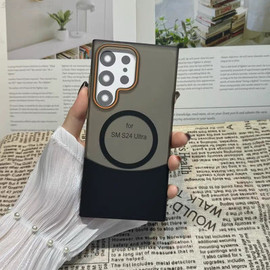Funda magnética esmerilada bicolor para Samsung Serie S