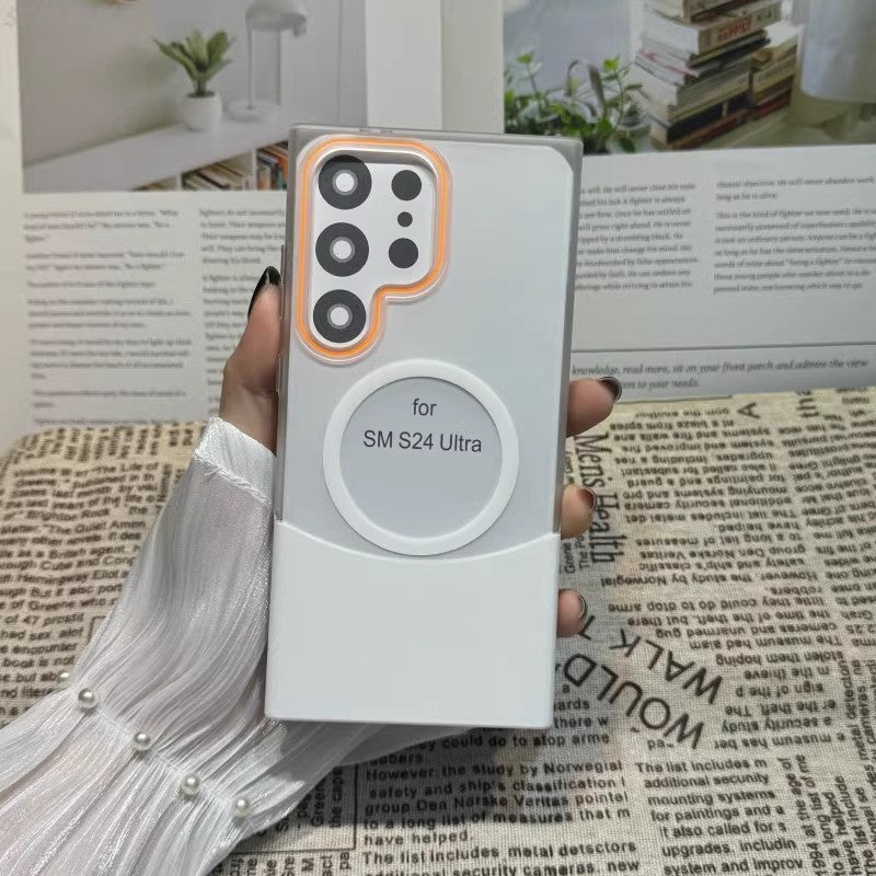Funda magnética esmerilada bicolor para Samsung Serie S