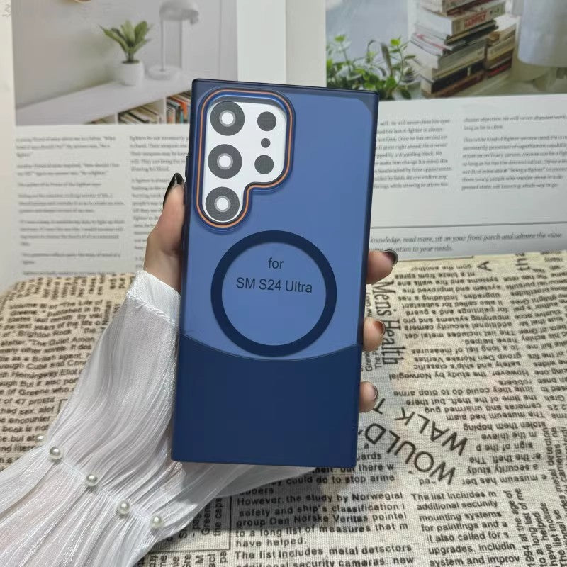 Funda magnética esmerilada bicolor para Samsung Serie S