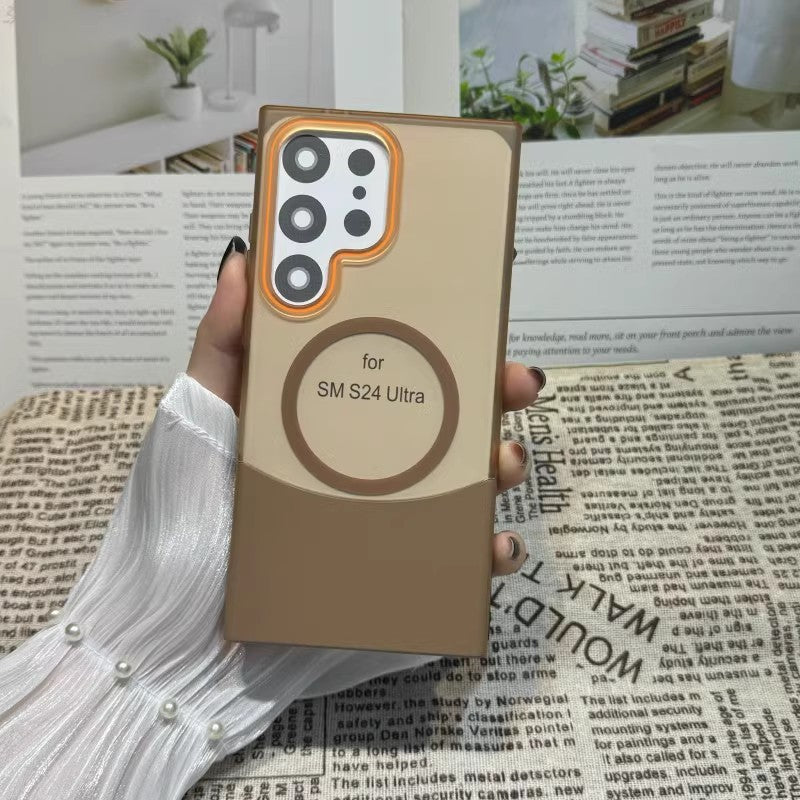 Funda magnética esmerilada bicolor para Samsung Serie S
