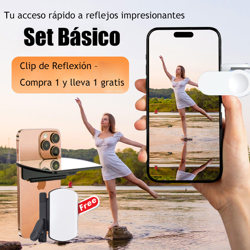 Lente con efecto espejo: captura reflejos impresionantes al instante.