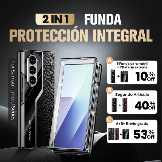 Funda de piel de becerro italiana de alta calidad para Samsung Fold Series