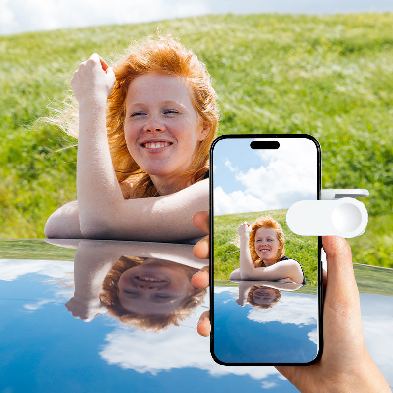 Lente con efecto espejo: captura reflejos impresionantes al instante.