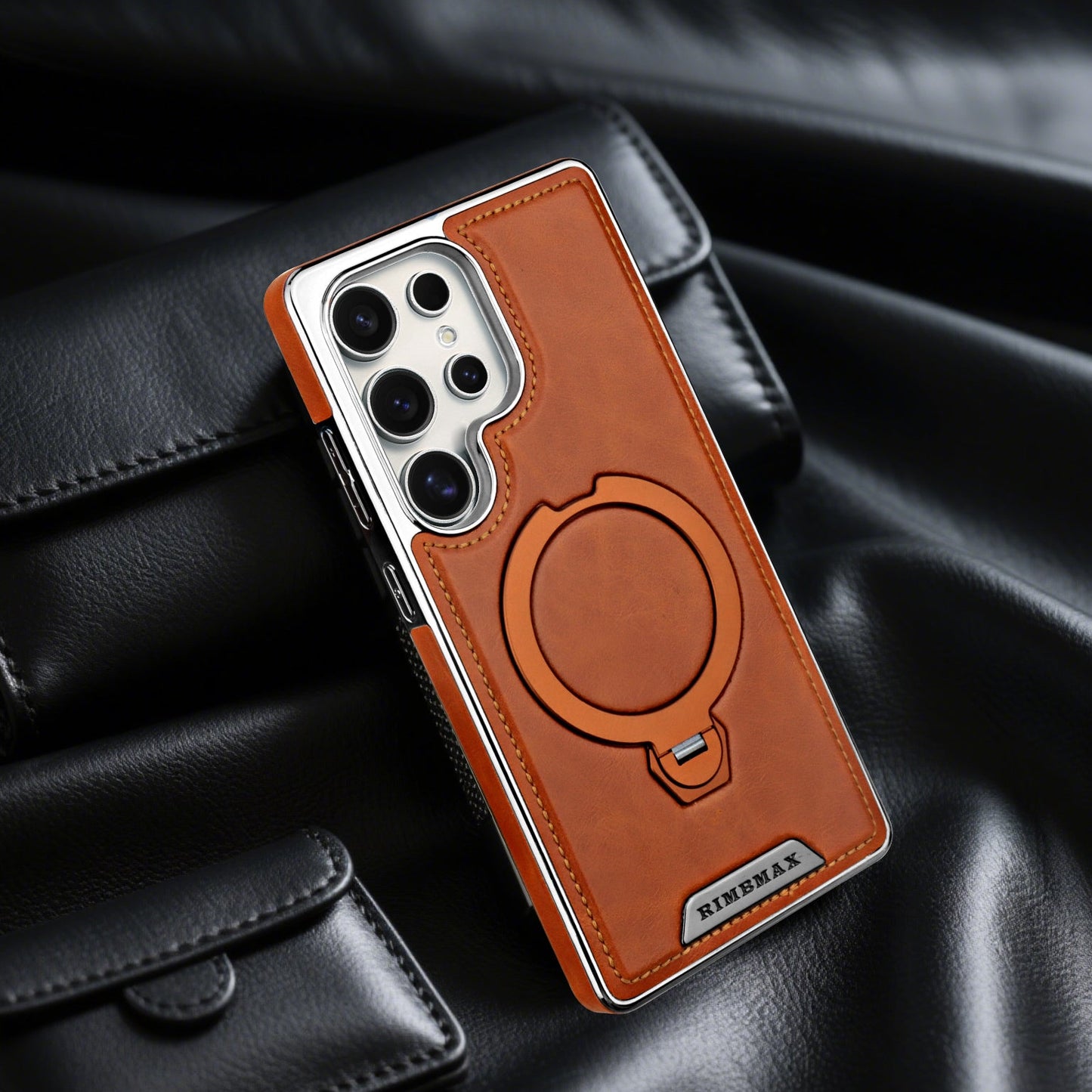 Funda con soporte magnético de metal para Samsung Serie S