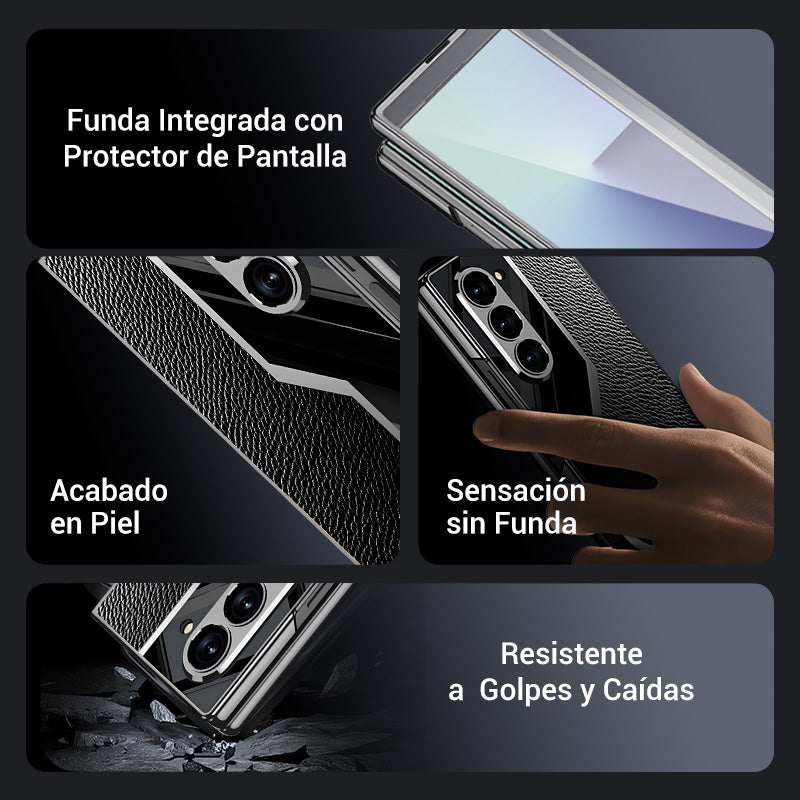 Funda de piel de becerro italiana de alta calidad para Samsung Fold Series