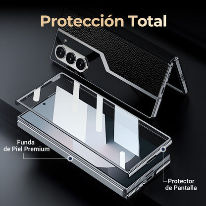 Funda de piel de becerro italiana de alta calidad para Samsung Fold Series