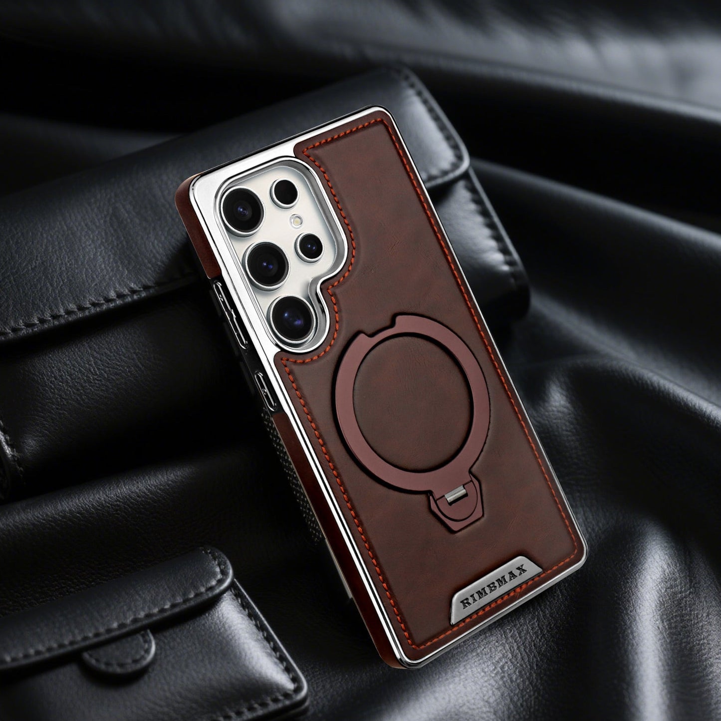 Funda con soporte magnético de metal para Samsung Serie S