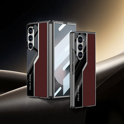 Funda de piel de becerro italiana de alta calidad para Samsung Fold Series