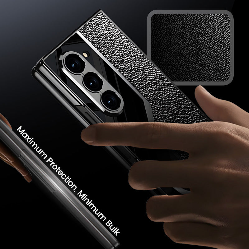 Funda de piel de becerro italiana de alta calidad para Samsung Fold Series