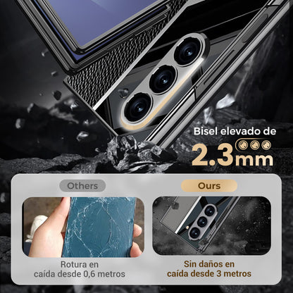 Funda de piel de becerro italiana de alta calidad para Samsung Fold Series