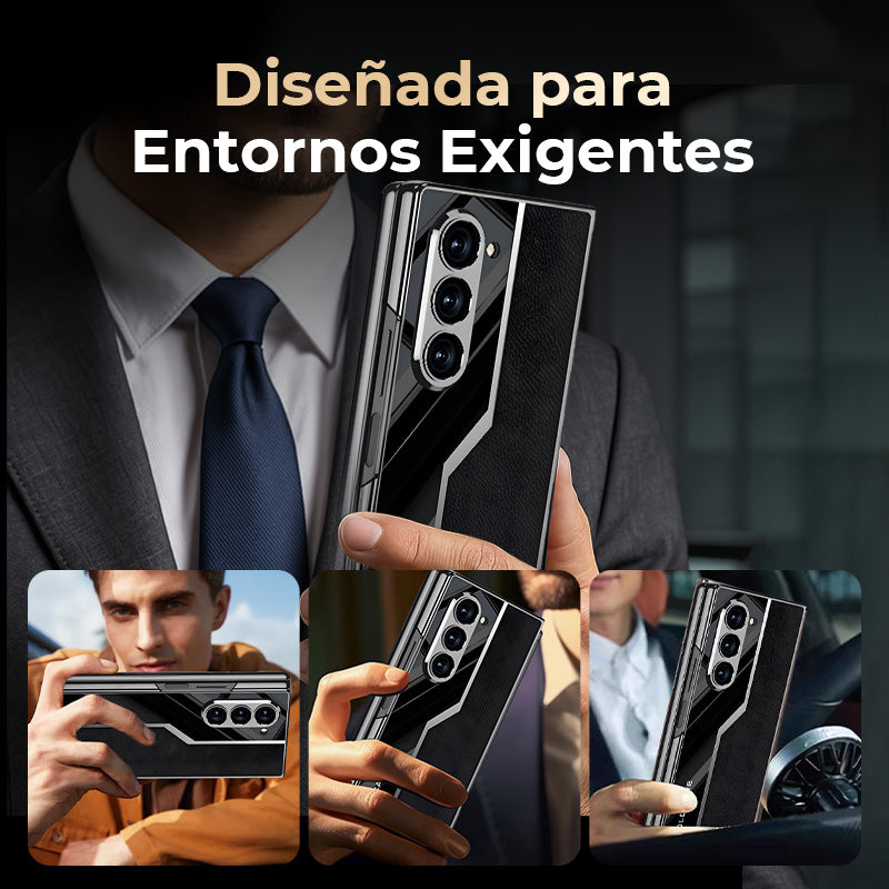 Funda de piel de becerro italiana de alta calidad para Samsung Fold Series