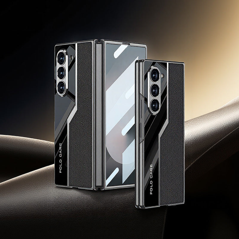 Funda de piel de becerro italiana de alta calidad para Samsung Fold Series