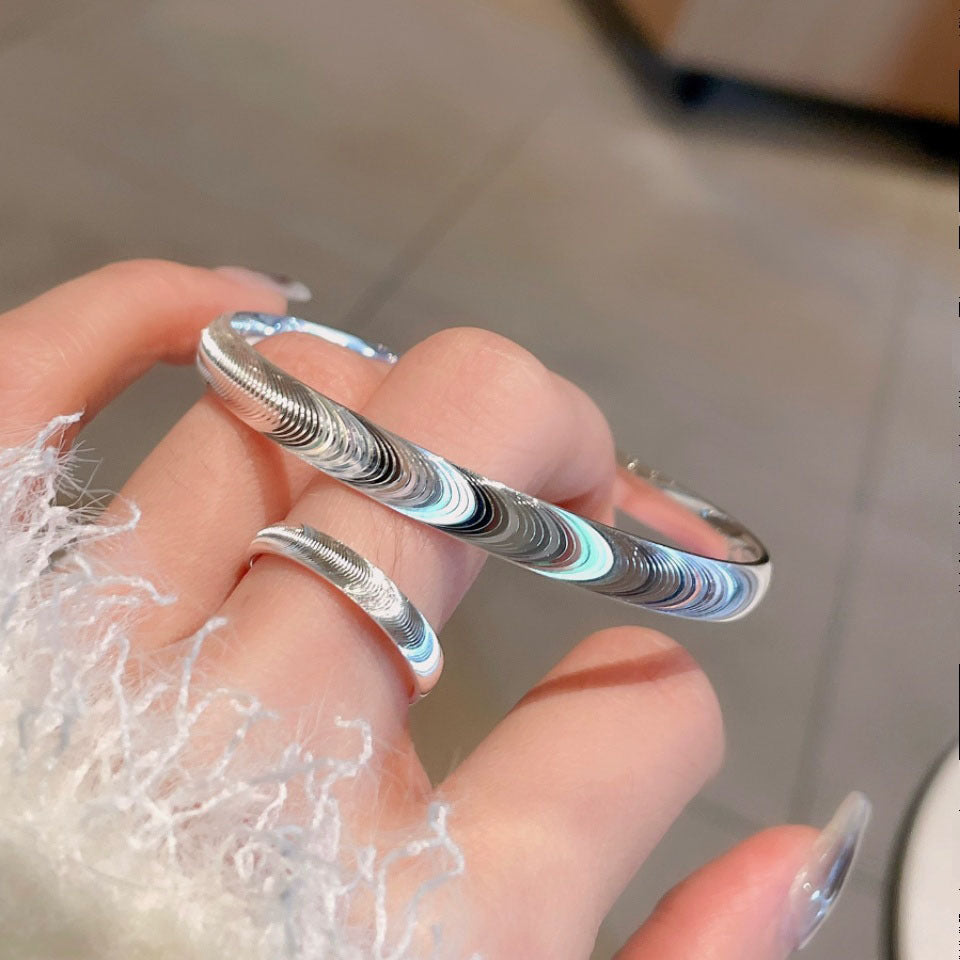 💍✨ Captura el Resplandor Misterioso – Anillo de Piedra Ojo de Gato con Pulido Espejo ✨💍