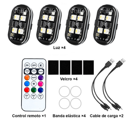 Luz LED de Advertencia Portátil para Auto con Control Remoto