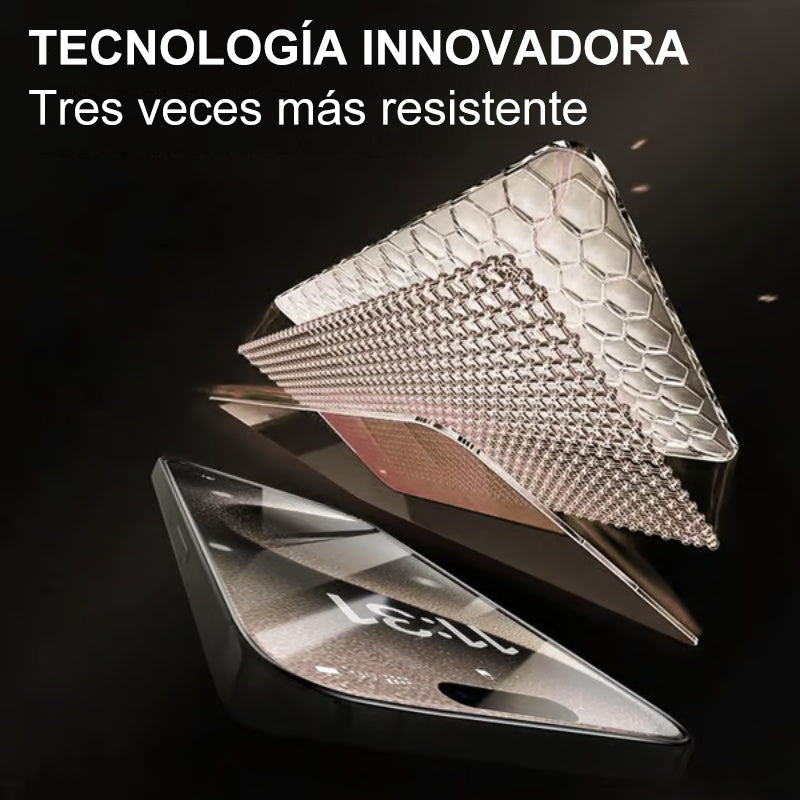 Juego de protectores de pantalla resistentes a golpes, polvo y antihuellas
