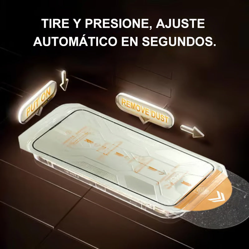 Juego de protectores de pantalla resistentes a golpes, polvo y antihuellas