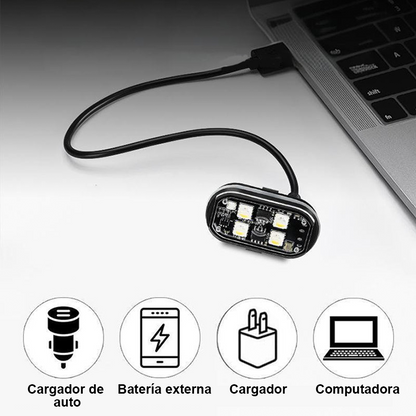 Luz LED de Advertencia Portátil para Auto con Control Remoto