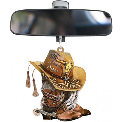 🤠✨ El Colgante para Coche de Bota Western - ¡Viaja Hacia el Atardecer con Estilo! ✨🤠