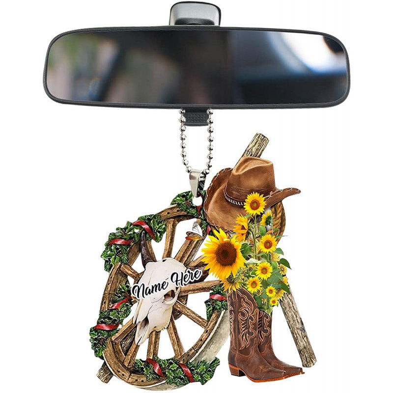 🤠✨ El Colgante para Coche de Bota Western - ¡Viaja Hacia el Atardecer con Estilo! ✨🤠
