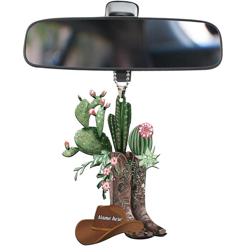 🤠✨ El Colgante para Coche de Bota Western - ¡Viaja Hacia el Atardecer con Estilo! ✨🤠