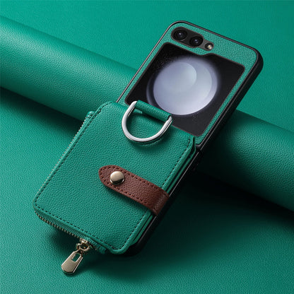 Funda con cartera y mosquetón para Samsung Flip Serie