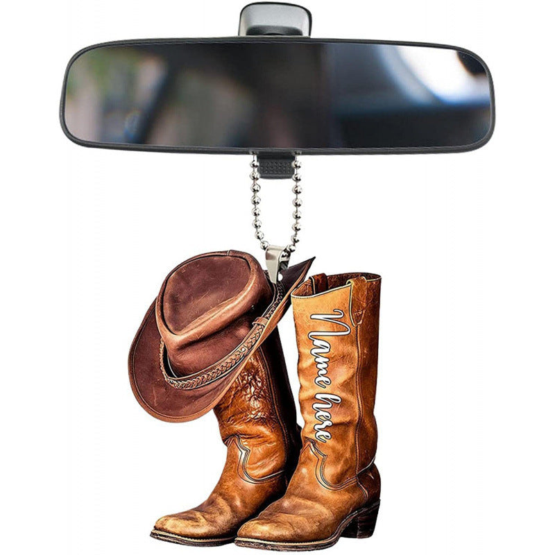 🤠✨ El Colgante para Coche de Bota Western - ¡Viaja Hacia el Atardecer con Estilo! ✨🤠
