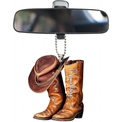 🤠✨ El Colgante para Coche de Bota Western - ¡Viaja Hacia el Atardecer con Estilo! ✨🤠