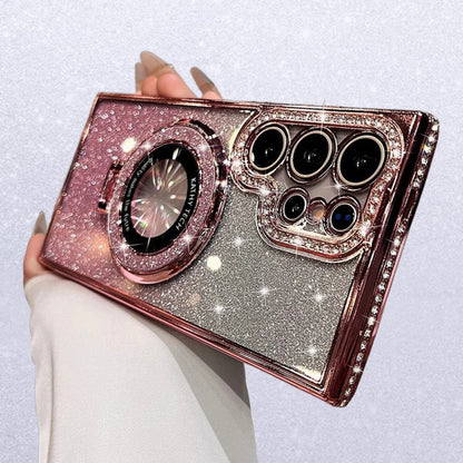 Deslumbrante Soporte Plegable Que Centellea Funda Cubierta para Samsung Serie S
