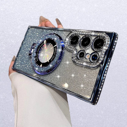 Deslumbrante Soporte Plegable Que Centellea Funda Cubierta para Samsung Serie S