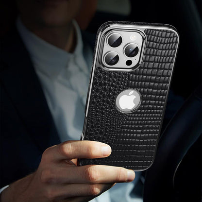 Funda de piel de cocodrilo para iPhone