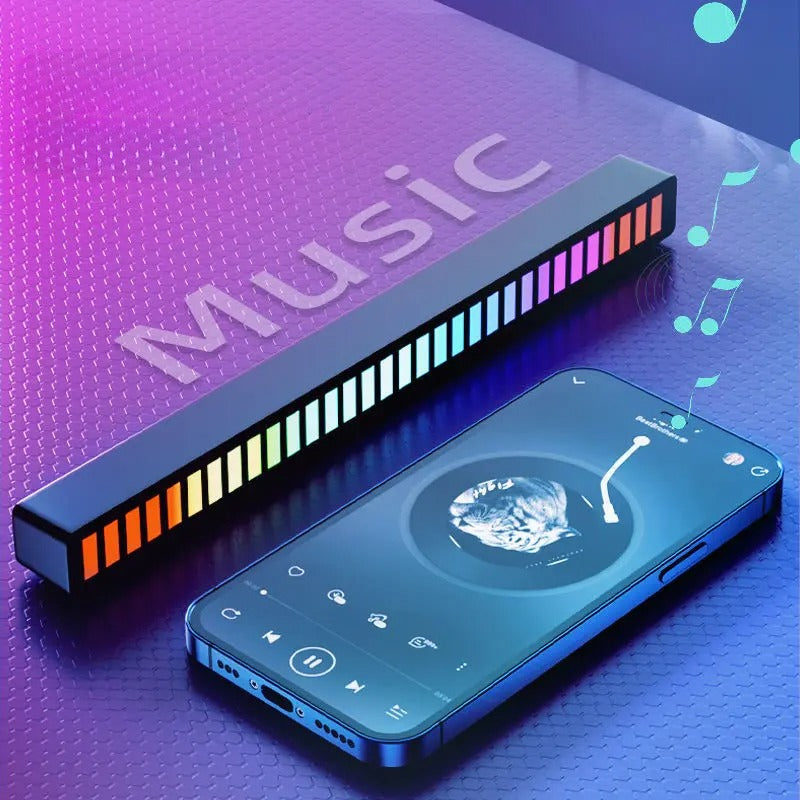 🎵✨ Tira LED Dinámica con Activación por Voz – ¡El Nuevo Maestro del Ritmo para tu Auto! ✨🎵