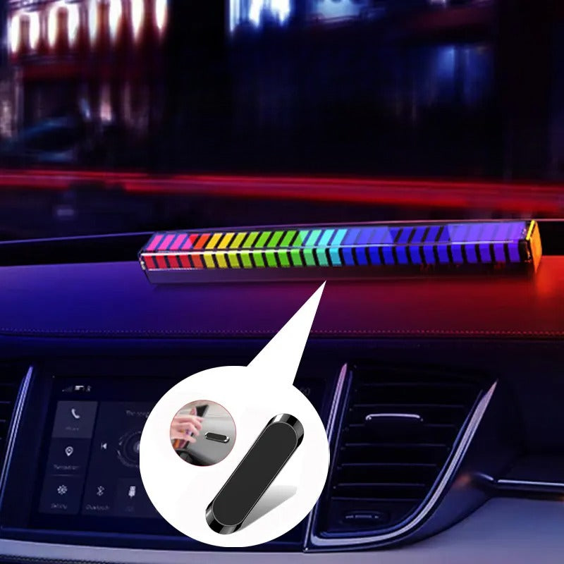 🎵✨ Tira LED Dinámica con Activación por Voz – ¡El Nuevo Maestro del Ritmo para tu Auto! ✨🎵