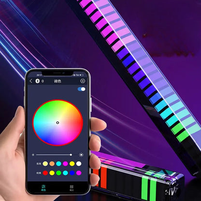 🎵✨ Tira LED Dinámica con Activación por Voz – ¡El Nuevo Maestro del Ritmo para tu Auto! ✨🎵
