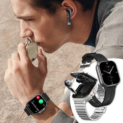 🔥2025 nueva venta caliente🔥 2 en 1 auriculares Bluetooth Smartwatch