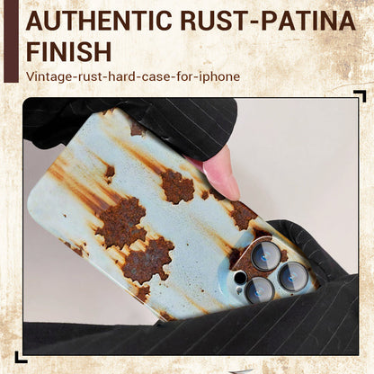 Funda rígida vintage con diseño de óxido para iPhon