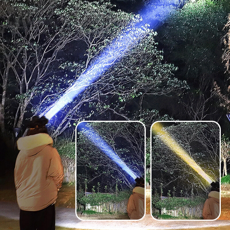 ⚡ Linterna frontal de alta potencia con iluminación ultrarradia hasta 50 metros