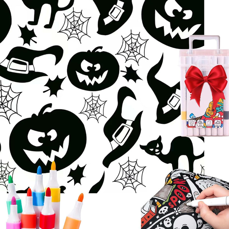 Manta para colorear DIY con rotuladores